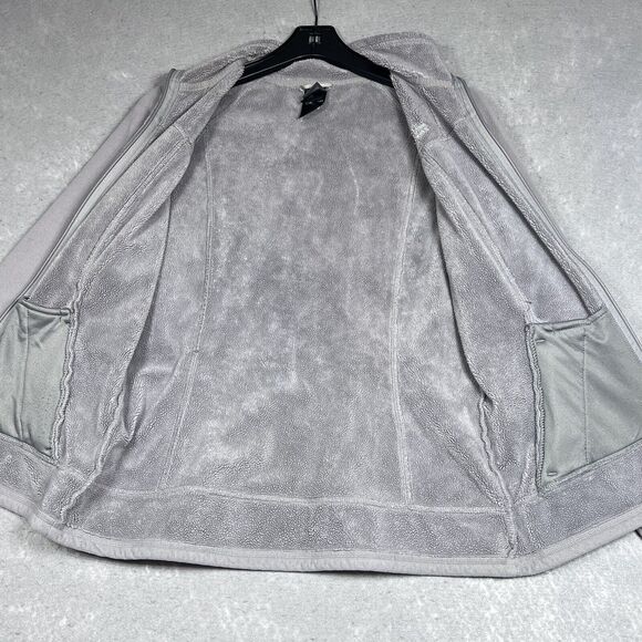 The North Face Jacket Womens Medium Gray Coat Never Stop Exploring Fleece Lined - Picture 9 of 12